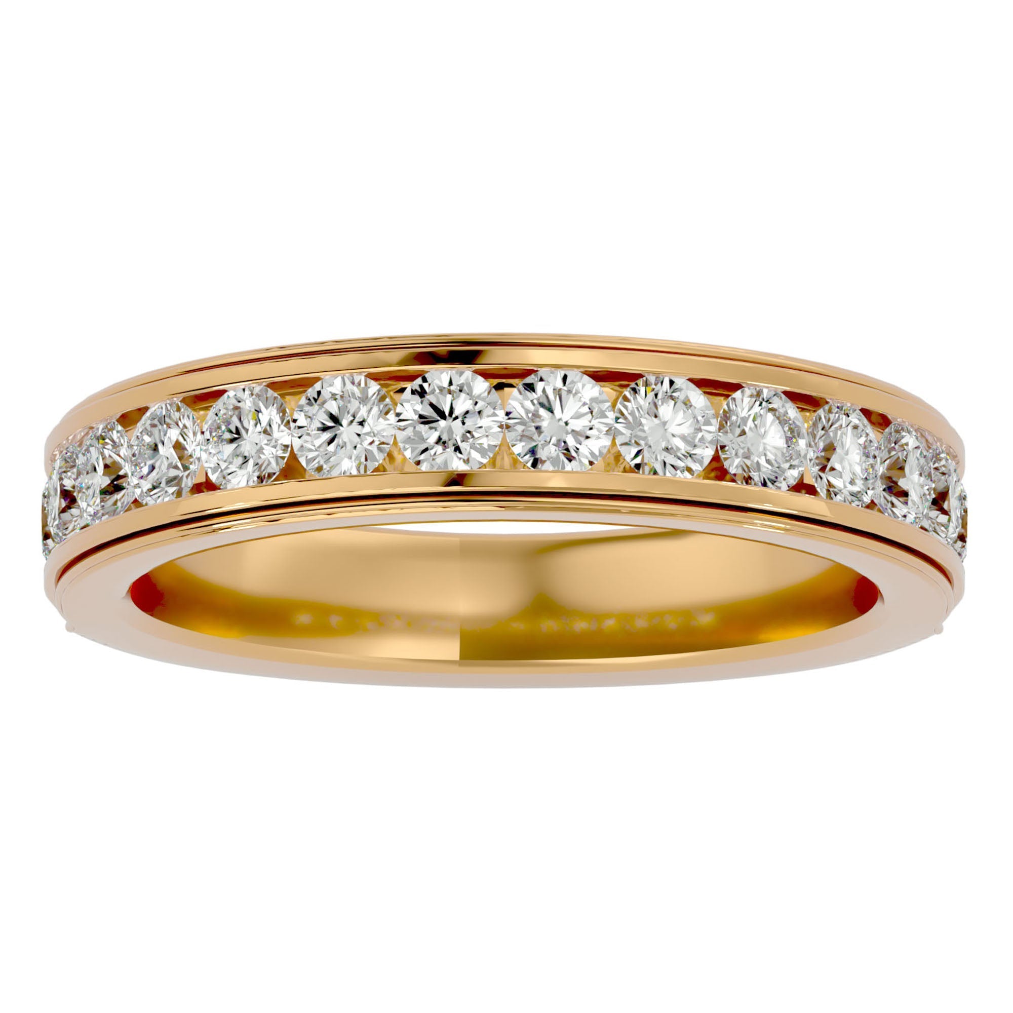 Verighetă cu Diamante Create în Laborator Eternity de 0.92 ct din 18k Aur Galben - Castelo.ro