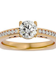 Inel de Logodnă Bastille din Aur 14k cu Diamante Create în Laborator de 1.27 ct din 14k Aur Galben - Castelo.ro