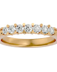 Inel Eternity din Aur 14k Cu 7 Diamante Naturale de 0.53 ct din 14k Aur Galben - Castelo.ro