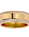 Verighetă cu Bandă De Diamante Naturale de 0.53 ct din 18k Aur Galben - Castelo.ro