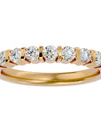Inel din Aur 14k Cu 7 Diamante Naturale de 0.52 ct din 14k Aur Galben - Castelo.ro