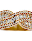 Inel Nobil cu Diadema de Diamante Naturale de 1.26 ct din 18k Aur Galben - Castelo.ro