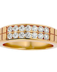 Inel Etern Dual cu Moissanite de 0.82 ct din 18k Aur Galben - Castelo.ro