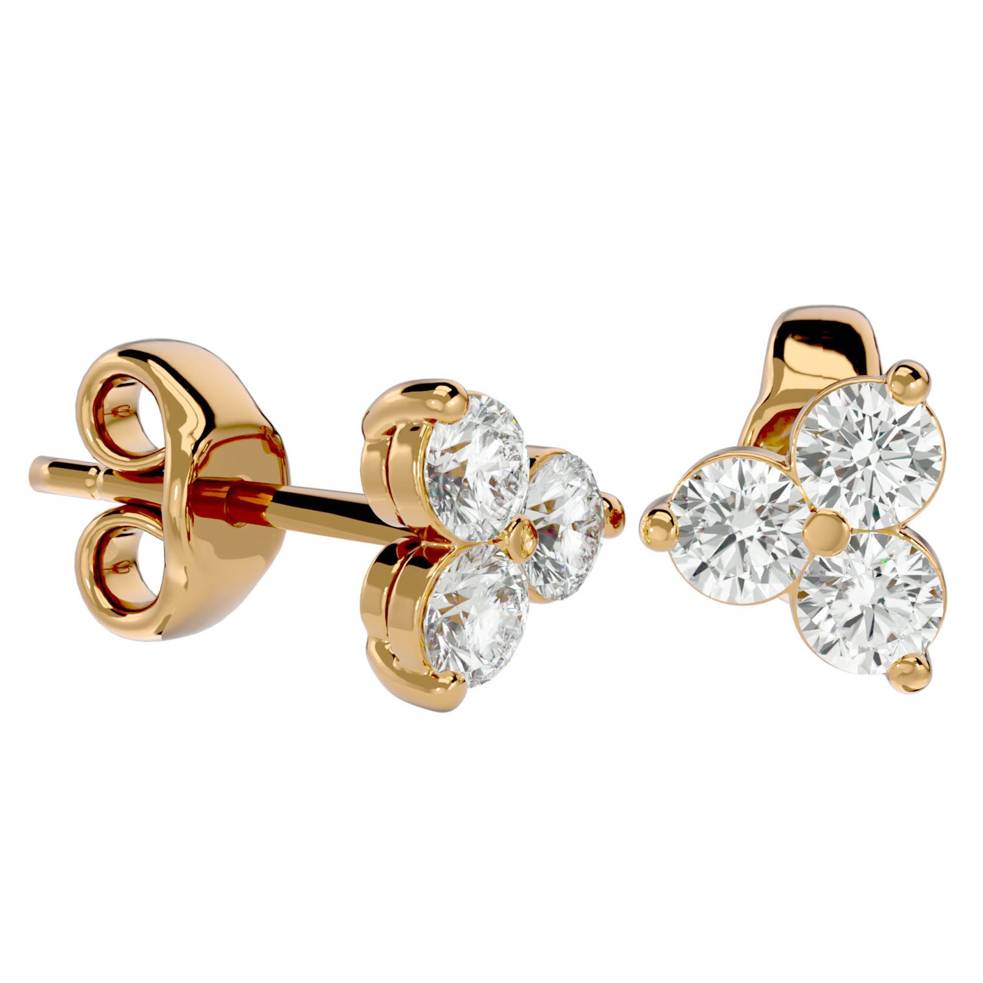 Cercei Stud Martini din Diamante Create în Laborator de 0.44 ct din 18k Aur Galben - Castelo.ro