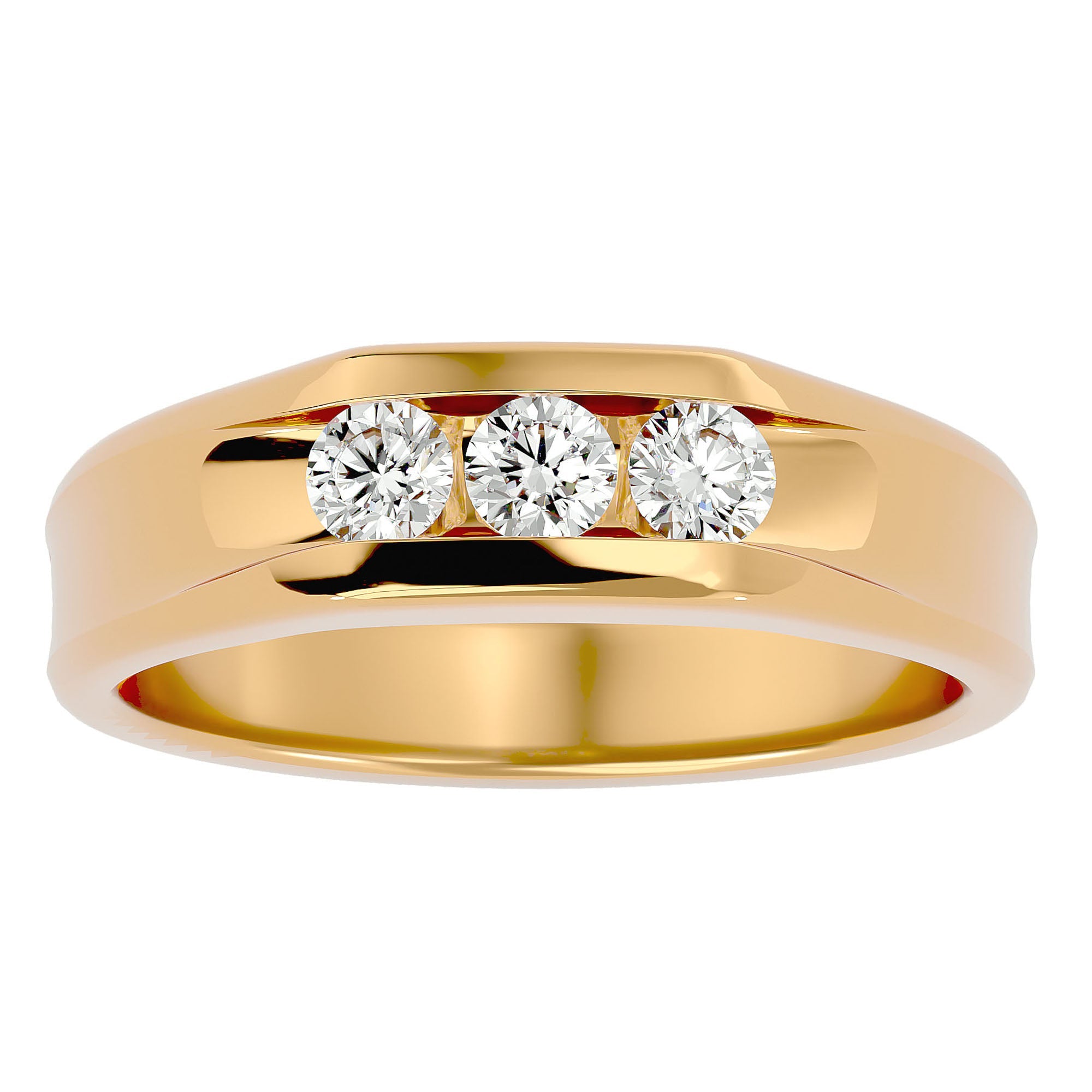 Inel Vintage din Aur 14k cu Diamante Naturale de 0.52 ct din 14k Aur Galben - Castelo.ro