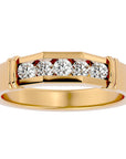 Inel Radiant cu Moissanite de 0.51 ct din 18k Aur Galben - Castelo.ro