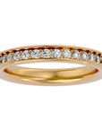 Inel Eternity Cu Moissanite de 0.41 ct din 18k Aur Galben - Castelo.ro