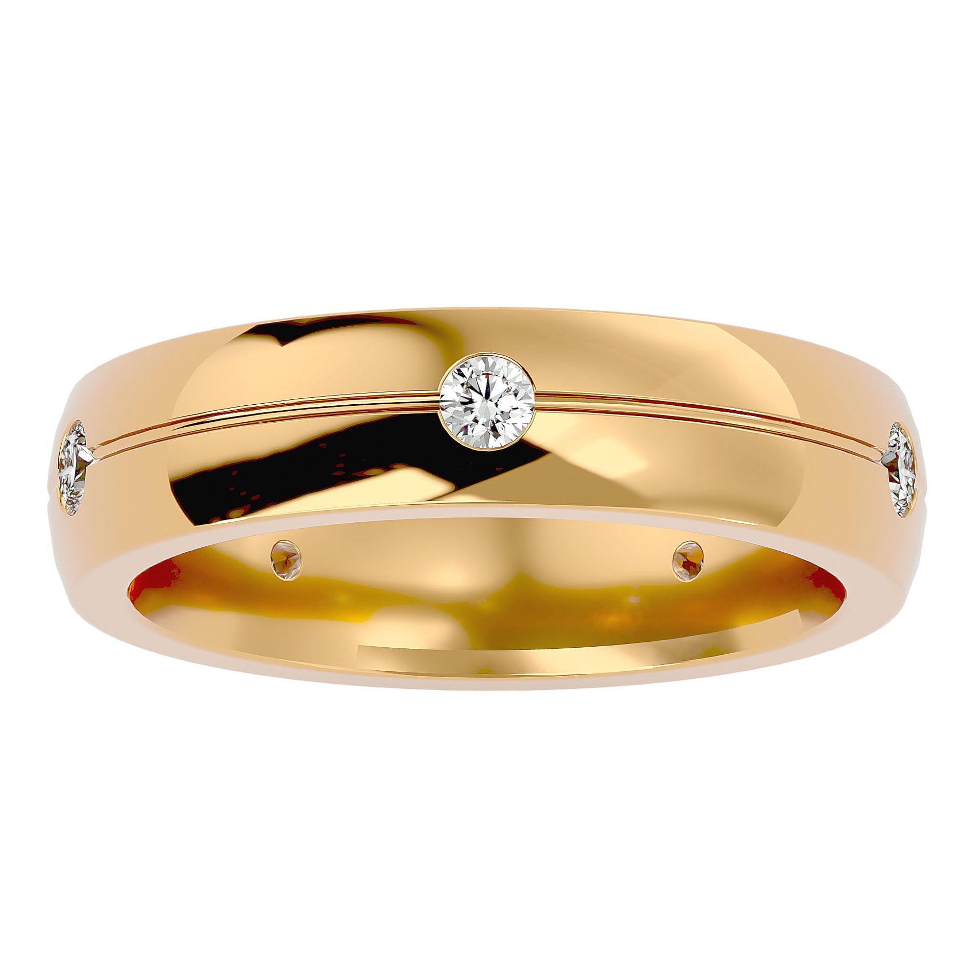 Verighetă Amélie din Aur 14k cu Diamante Create în Laborator de 0.46 ct din 14k Aur Galben - Castelo.ro