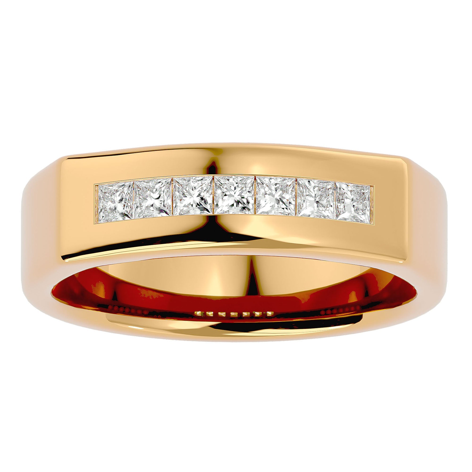 Verighetă Clasică cu Diamante Naturale de 0.50 ct din 18k Aur Galben - Castelo.ro
