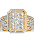 Inel Nobil din Aur 14k cu Diamante Naturale Pavé de 1.53 ct din 14k Aur Galben - Castelo.ro