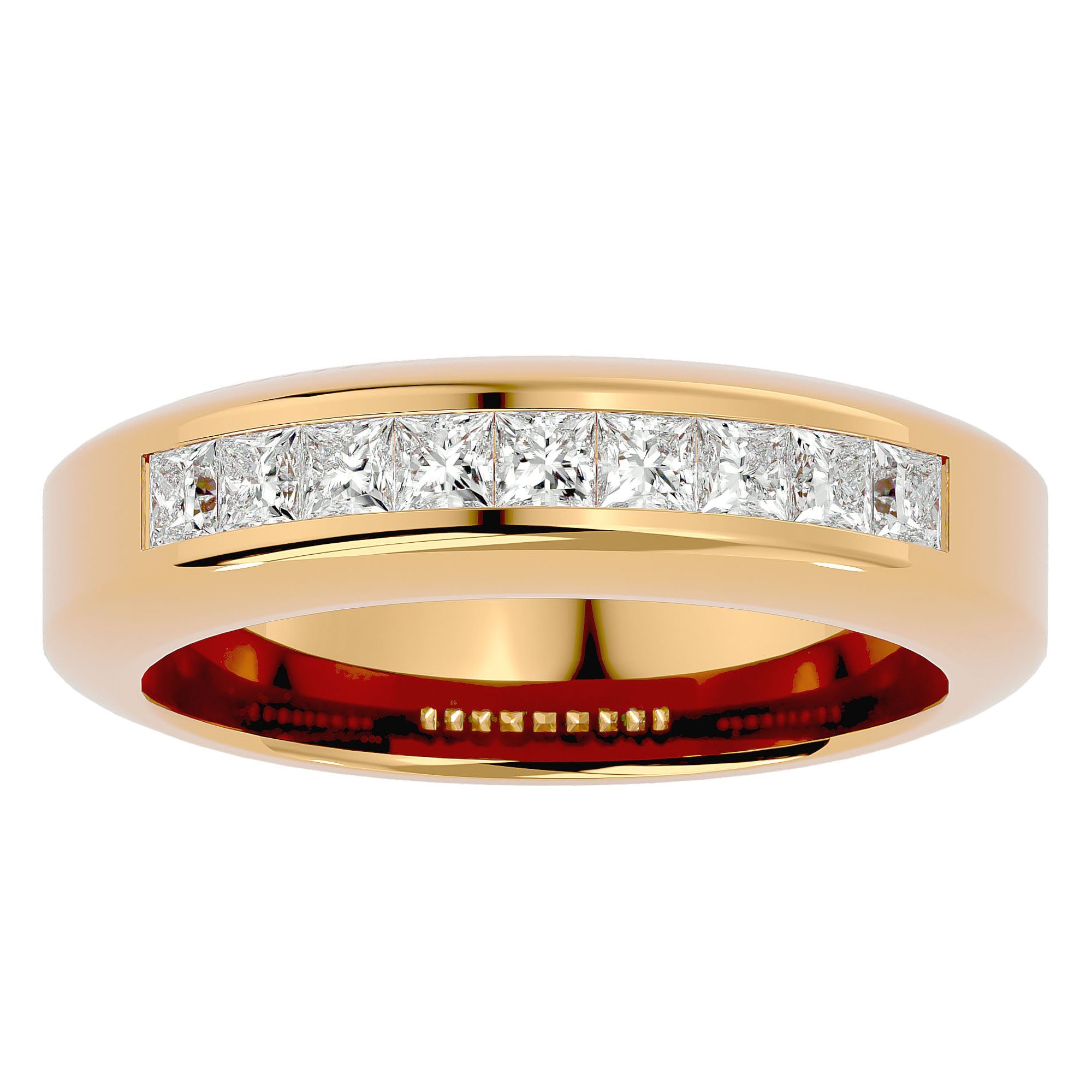 Verighetă din Aur 14k cu Diamante Naturale Eternity de 0.88 ct din 14k Aur Galben - Castelo.ro