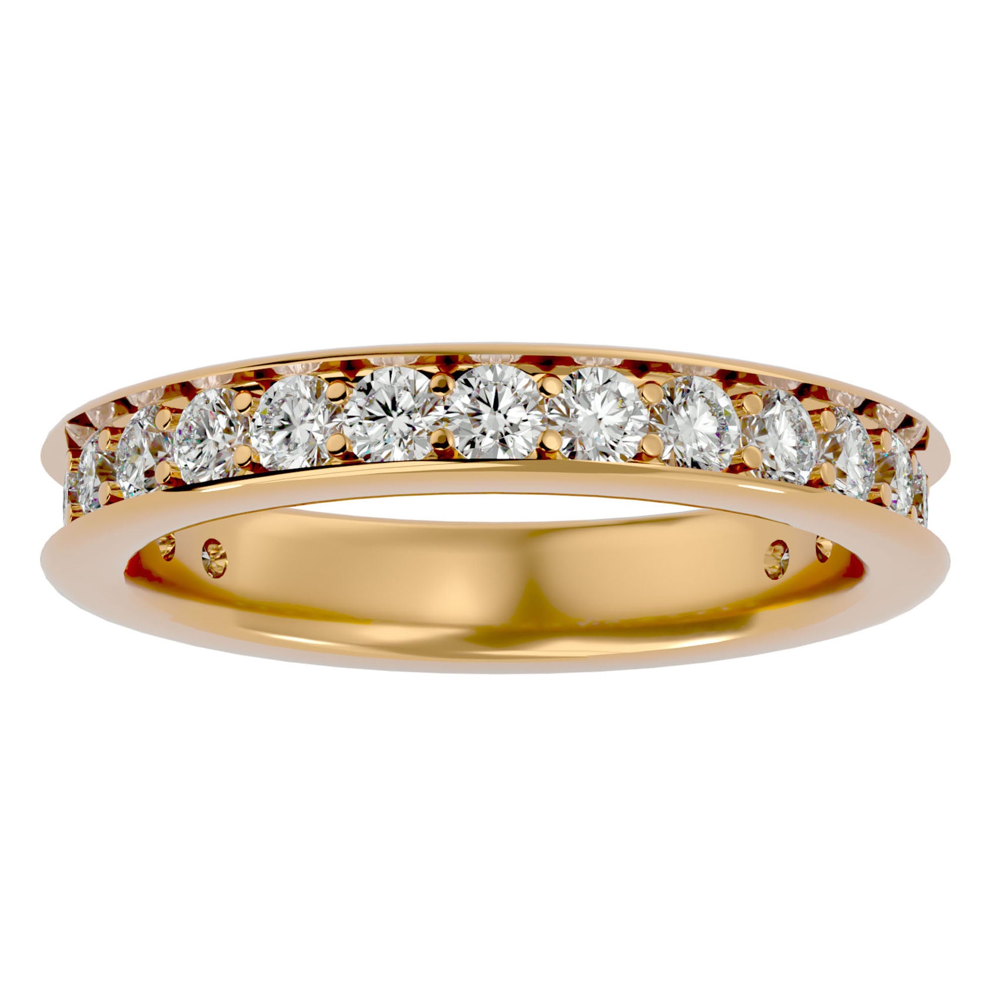 Verighetă din Aur 14k cu Diamante Naturale Eternity de 1.12 ct din 14k Aur Galben - Castelo.ro