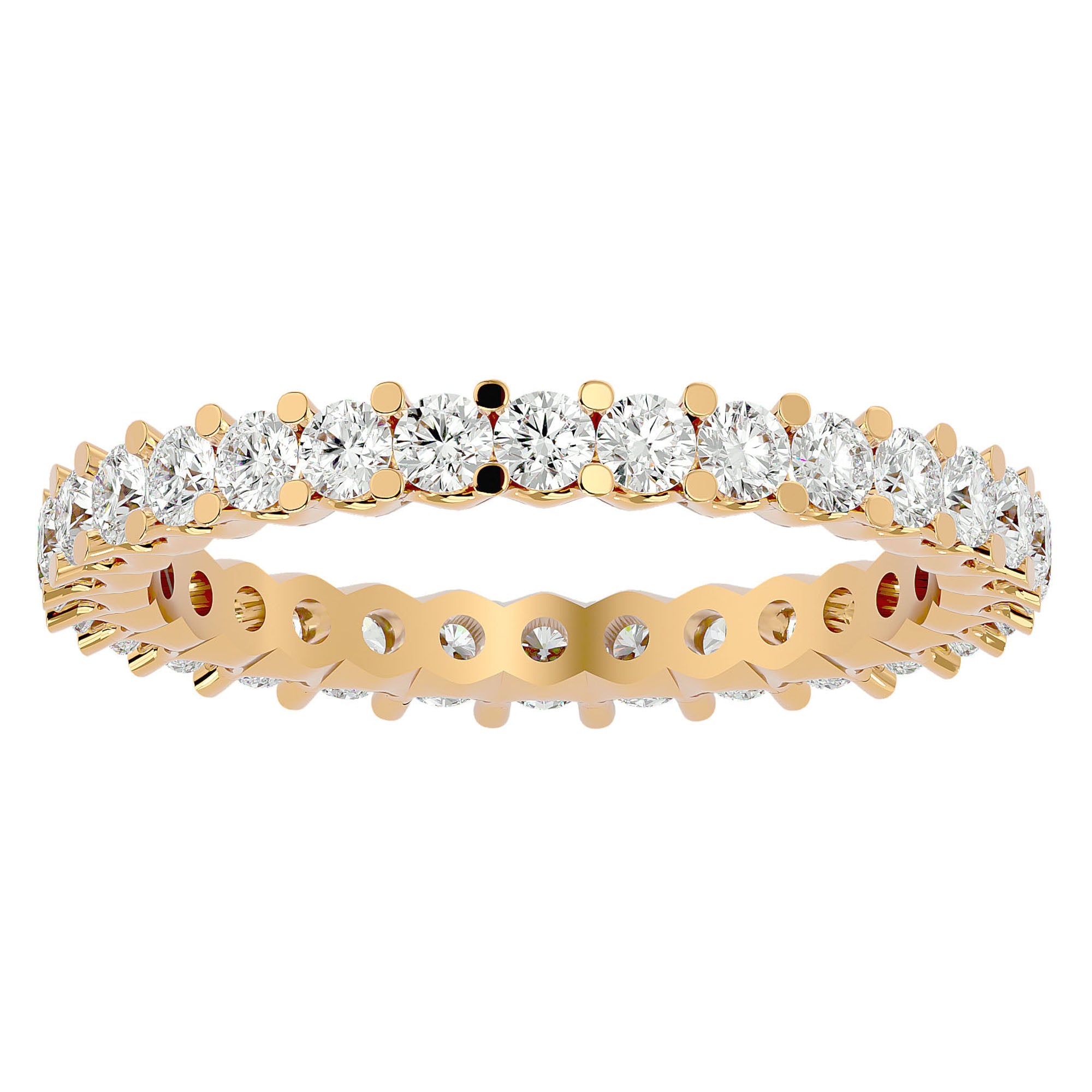 Inel Eternity cu Moissanite de 1.12 ct din 18k Aur Galben - Castelo.ro