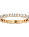 Inel Eternity cu Moissanite de 0.90 ct din 18k Aur Galben - Castelo.ro