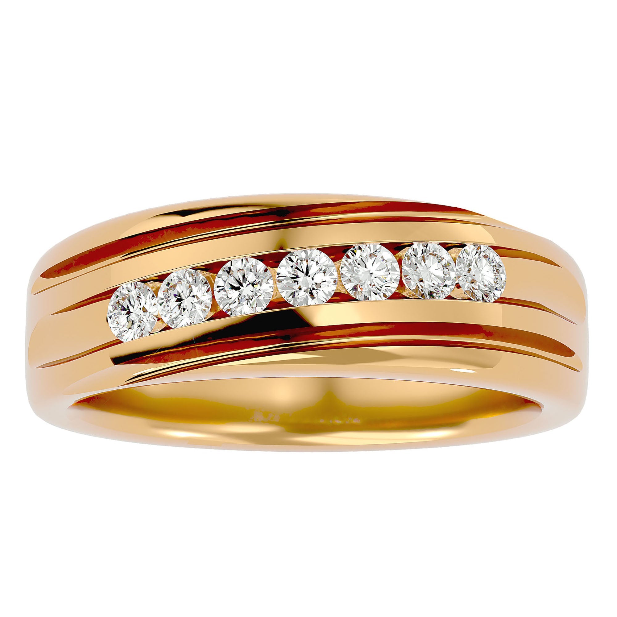 Verighetă Noblesse din Aur 14k cu Diamante Naturale de 0.52 ct din 14k Aur Galben - Castelo.ro