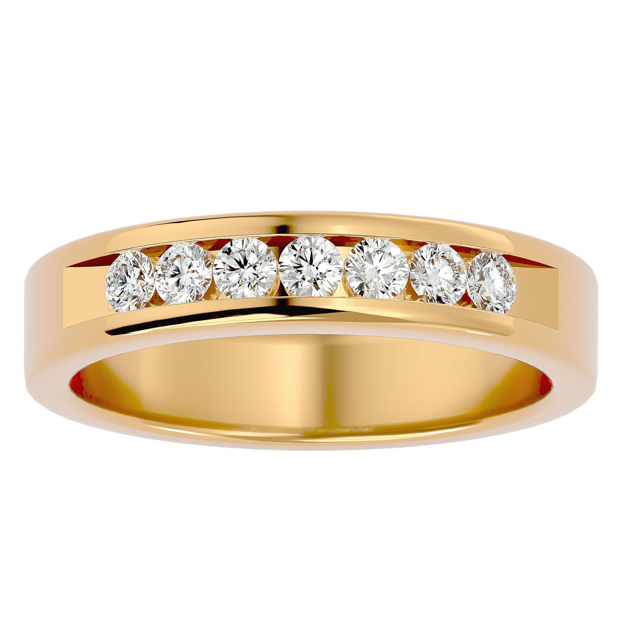 Inel Eternity Céline cu Diamant Naturale de 0.52 ct din 18k Aur Galben - Castelo.ro