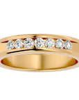 Inel Eternity Céline cu Diamant Naturale de 0.52 ct din 18k Aur Galben - Castelo.ro