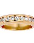 Verighetă Chloé cu Bandă De Moissanite de 0.74 CT din 18k Aur Galben - Castelo.ro