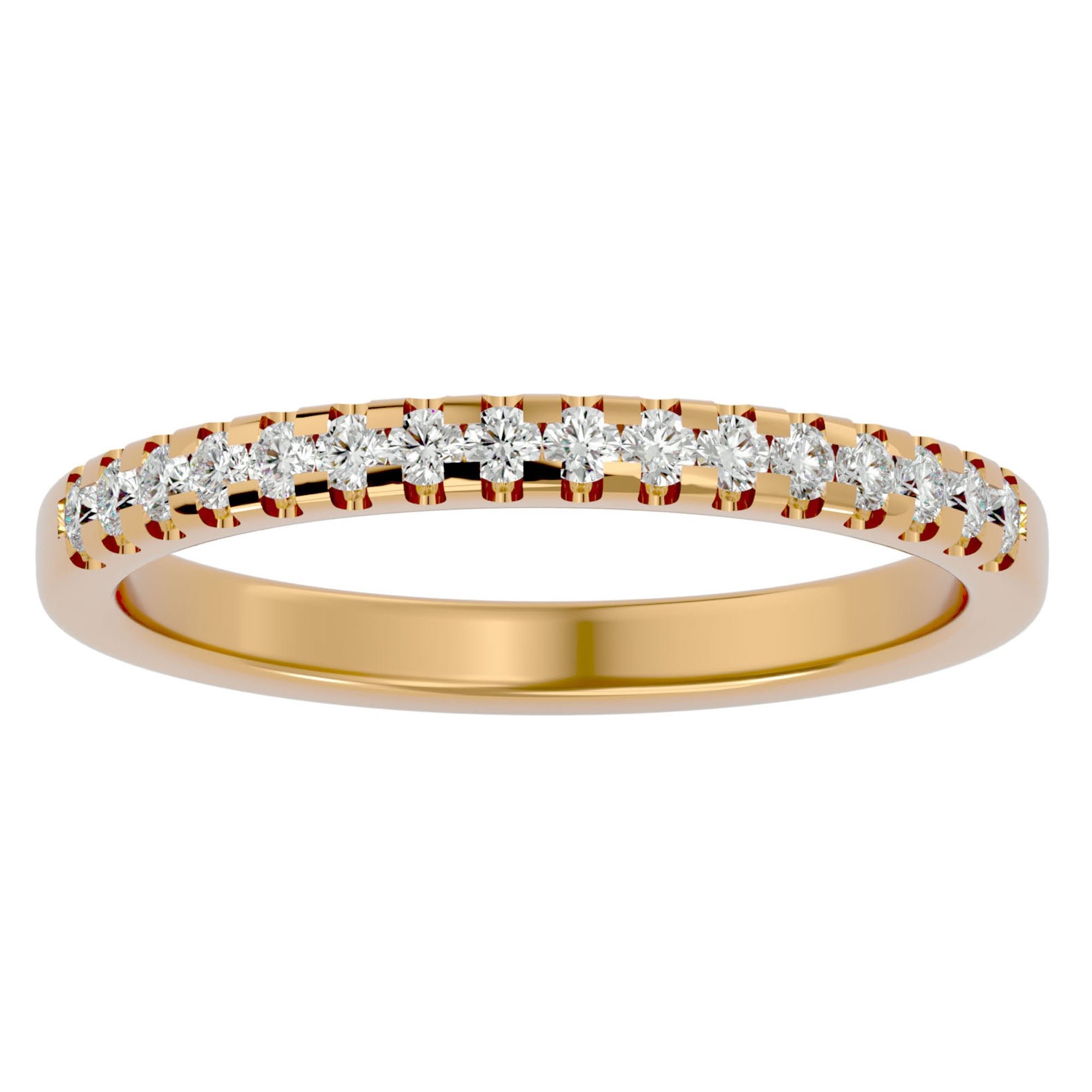 Inel Eternity Cu Moissanite de 0.25 ct din 18k Aur Galben - Castelo.ro