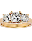 Inel de Logodnă Contessina cu Trei Diamante Naturale de 2.47 ct din 18k Aur Galben - Castelo.ro