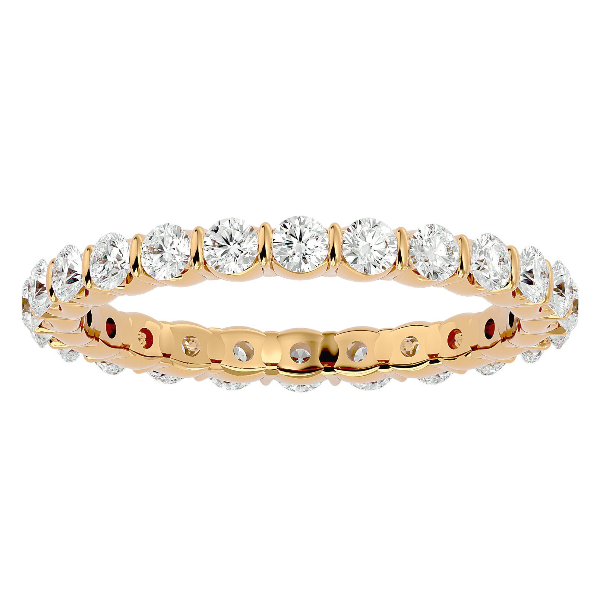 Inel Eternity din Aur 14k cu Diamante Naturale de 1.09 ct din 14k Aur Galben - Castelo.ro