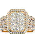 Inel Nobil din Aur 14k cu Diamante Create în Laborator Pavé de 1.53 ct din 14k Aur Galben - Castelo.ro