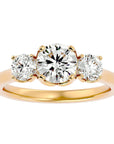 Inel de Logodnă Vivienne din Aur 14k cu Trei Diamante Create în Laborator de 1.62 ct din 14k Aur Galben - Castelo.ro
