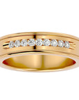 Verighetă Céline din Aur 14k cu Bandă De Diamante Naturale de 0.31 ct din 14k Aur Galben - Castelo.ro