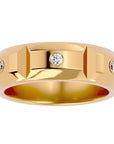 Verighetă din Aur 14k cu Bandă De Diamante Naturale de 0.18 ct din 14k Aur Galben - Castelo.ro