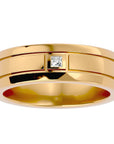 Verighetă Aurora cu Diamant Natural de 0.06 ct din 18k Aur Galben - Castelo.ro