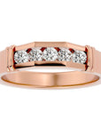 Inel Radiant din Aur 14k cu Diamante Naturale de 0.51 ct din 14k Aur Roz - Castelo.ro
