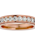 Verighetă cu Moissanite Eternity de 0.92 ct din 18k Aur Roz - Castelo.ro