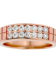 Inel Etern Dual cu Diamante Create în Laborator de 0.82 ct din 18k Aur Roz - Castelo.ro