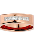 Verighetă Clasică cu Diamante Naturale de 0.50 ct din 18k Aur Roz - Castelo.ro