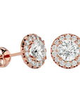 Cercei Delicați Aurora din Aur 14k Cu Diamante Create în Laborator de 0.99 ct din 14k Aur Roz - Castelo.ro