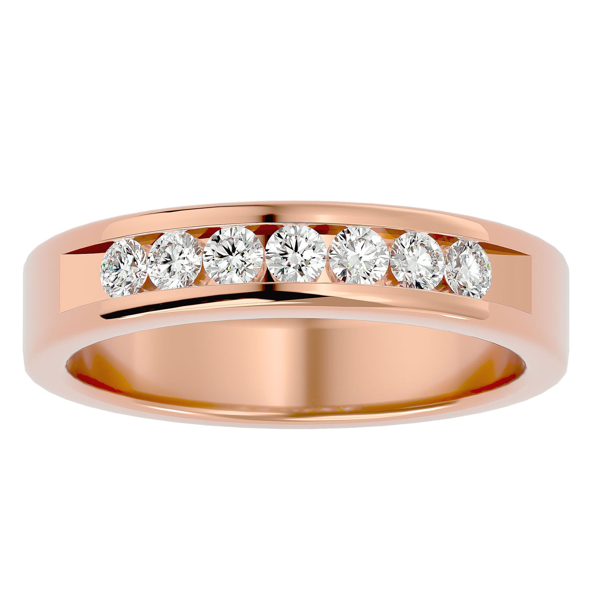 Inel Eternity Céline cu Diamant Naturale de 0.52 ct din 18k Aur Roz - Castelo.ro