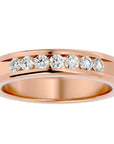 Inel Eternity Céline cu Diamant Naturale de 0.52 ct din 18k Aur Roz - Castelo.ro