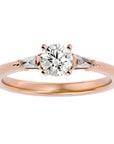 Inel de Logodnă Solitaire din Aur 14k cu Moissanite de 0.69 ct din 14k Aur Roz - Castelo.ro