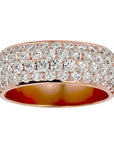 Inel Nupțial Pavé din Aur 14k cu Diamante Create în Laborator de 1.87 ct din 14k Aur Roz - Castelo.ro