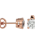 Cercei Stud Solitaire din Aur 14k cu Moissanite de 0.94 ct din 14k Aur Roz - Castelo.ro
