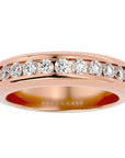 Verighetă Chloé cu Bandă De Moissanite de 0.74 CT din 18k Aur Roz - Castelo.ro