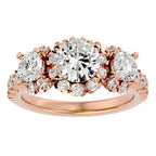 Inel de Logodnă Imperial cu Diamante Create în Laborator de 2.04 ct din 18k Aur Roz - Castelo.ro
