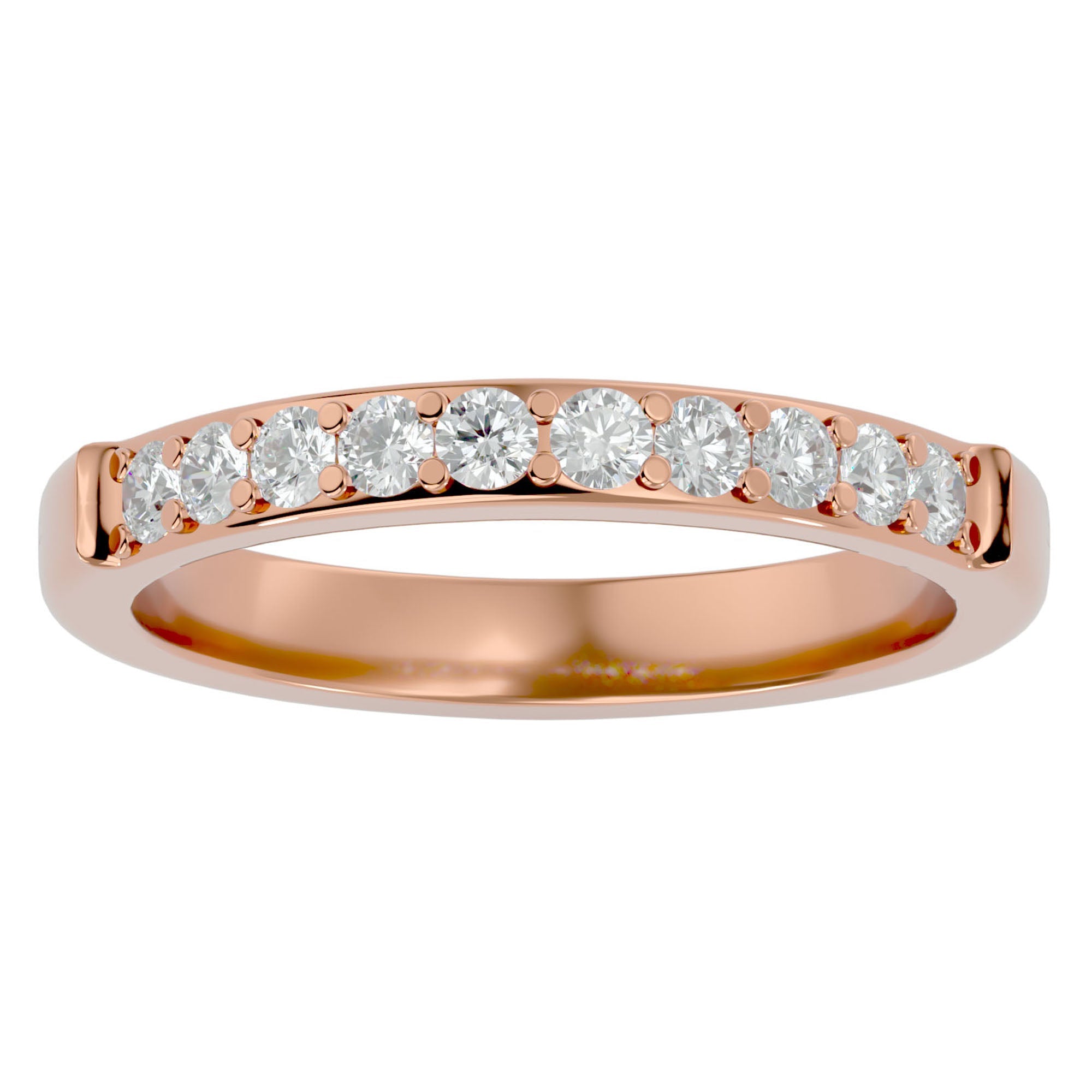 Inel Eternity din Aur 14k Cu Diamante Naturale de 0.40 ct din 14k Aur Roz - Castelo.ro
