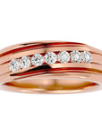 Verighetă Noblesse cu Moissanite de 0.52 ct din 18k Aur Roz - Castelo.ro