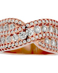 Inel Nobil cu Diadema de Diamante Naturale de 1.26 ct din 18k Aur Roz - Castelo.ro