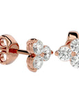 Cercei Stud Martini din Diamante Naturale de 0.44 ct din 18k Aur Roz - Castelo.ro