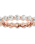 Inel Eternity cu Diamante Naturale de 2.01 ct din 18k Aur Roz - Castelo.ro