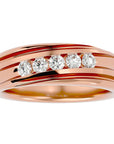 Verighetă Regală din Aur 14k cu Diamante Create în Laborator de 0.51 ct din 14k Aur Roz - Castelo.ro