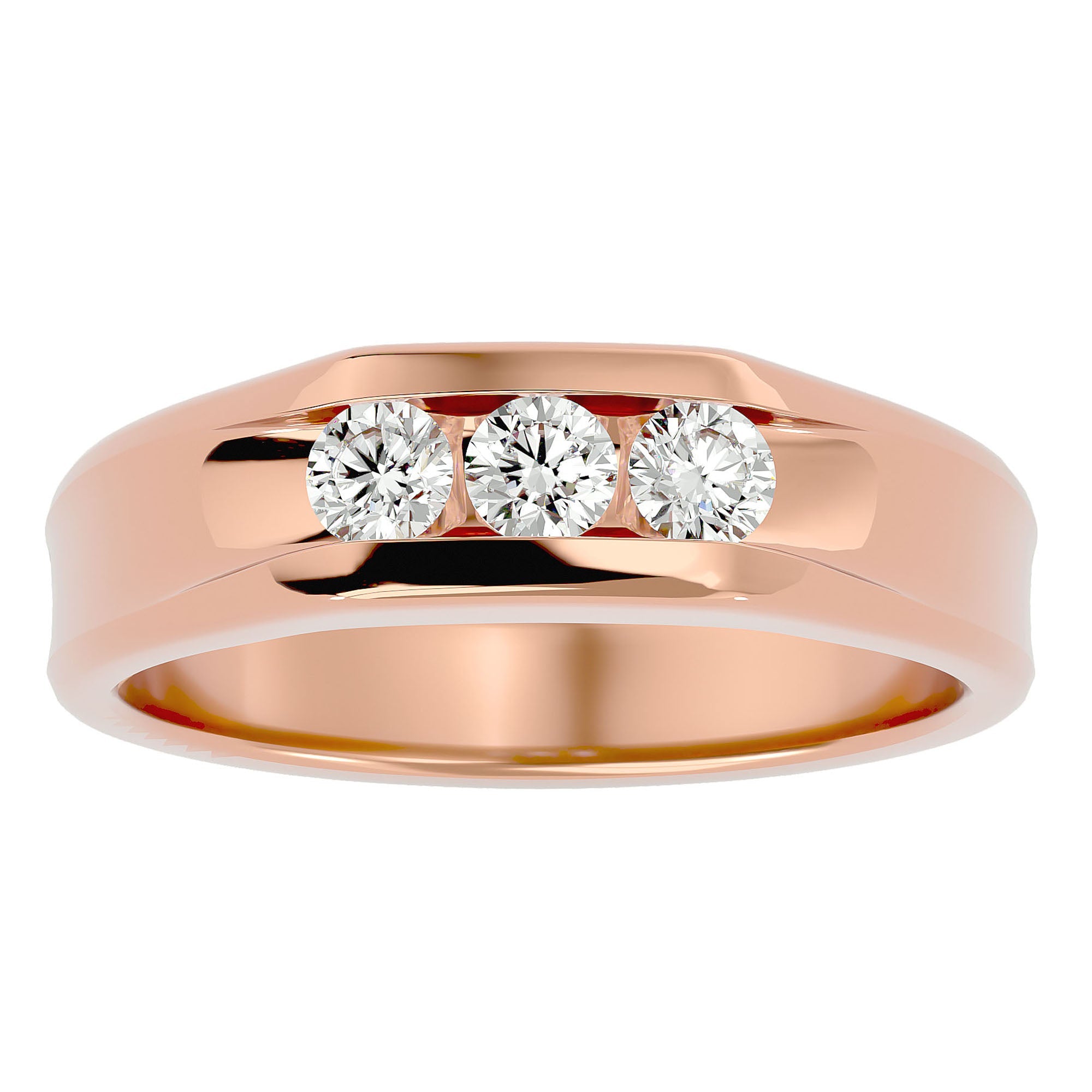 Inel Vintage din Aur 14k cu Diamante Naturale de 0.52 ct din 14k Aur Roz - Castelo.ro