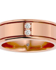 Verighetă Forte cu Diamante Naturale de 0.28 ct din 18k Aur Roz - Castelo.ro